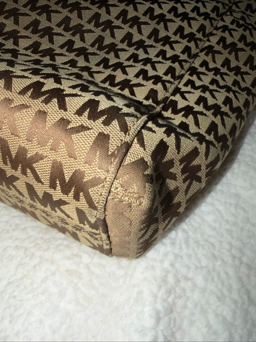 Michael Kors Tan and Brown Logo Tote